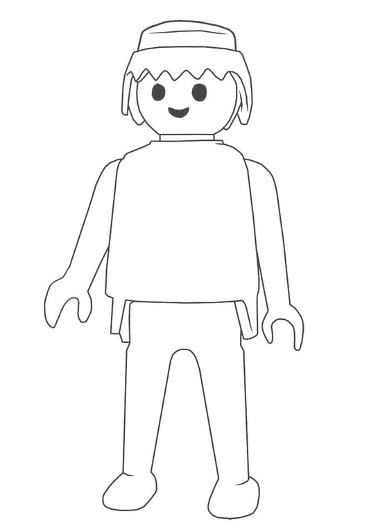 Tekening Playmobil gratis simpel