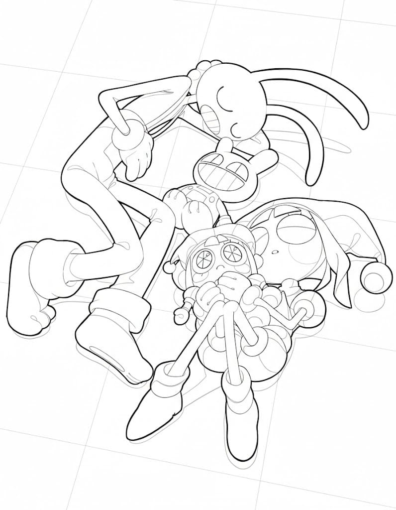 The Amazing Digital Circus afdrukbaar simpel