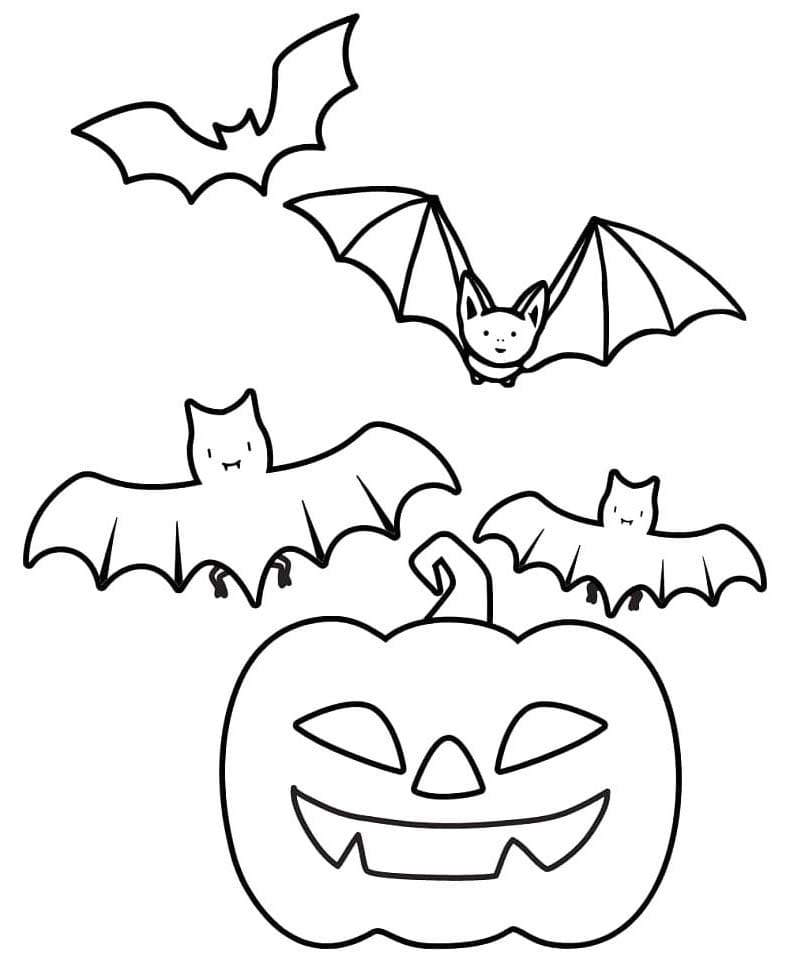 Vleermuizen afdrukbaar simpel