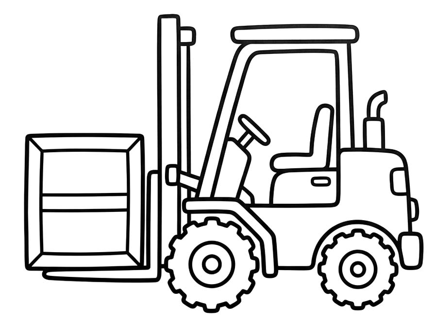 Vorkheftruck afdrukbaar basis