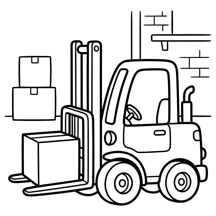 Vorkheftruck afdrukbaar