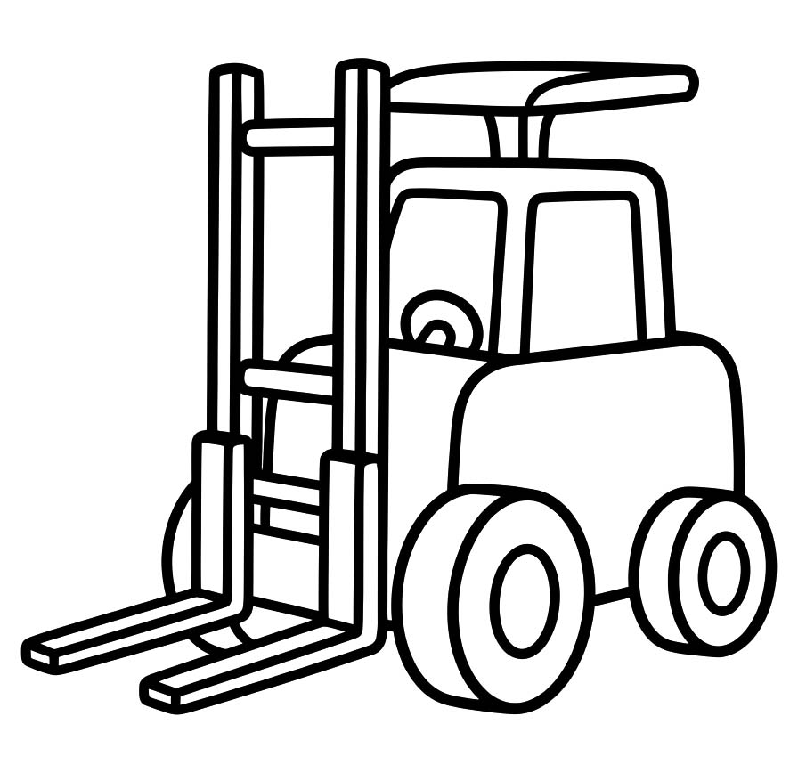 Vorkheftruck gratis afdrukbaar