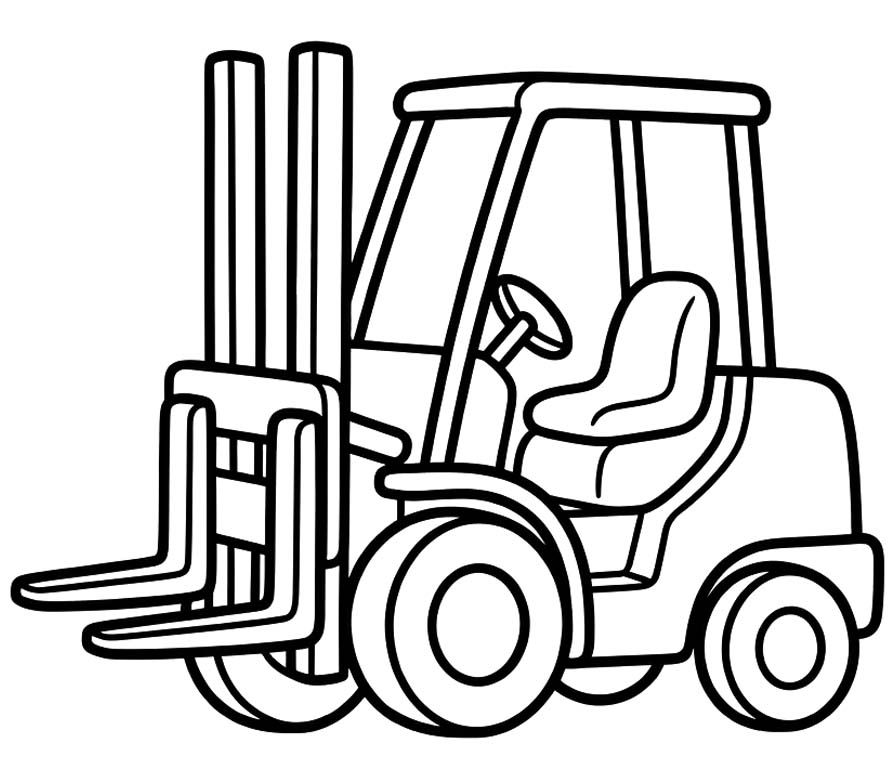 Vorkheftruck gratis afdrukbaar simpel