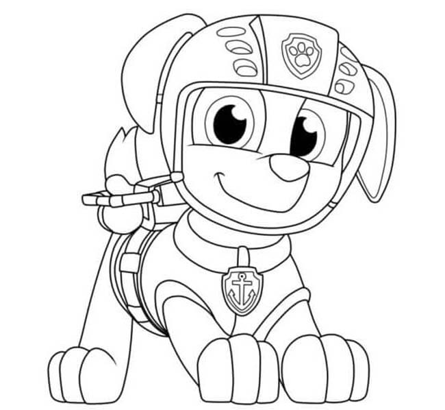 Zuma Paw Patrol afdrukbaar voor kinderen