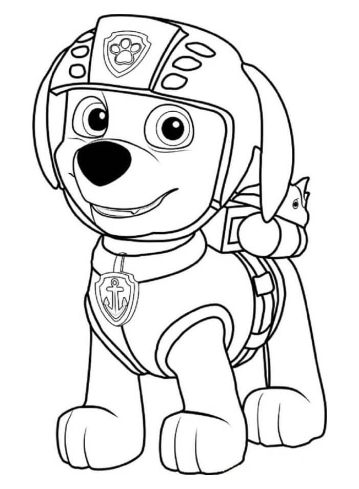 Zuma Paw Patrol gratis afdrukbaar eenvoudig