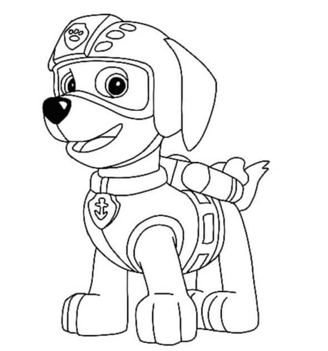 Zuma Paw Patrol gratis afdrukbaar voor kinderen
