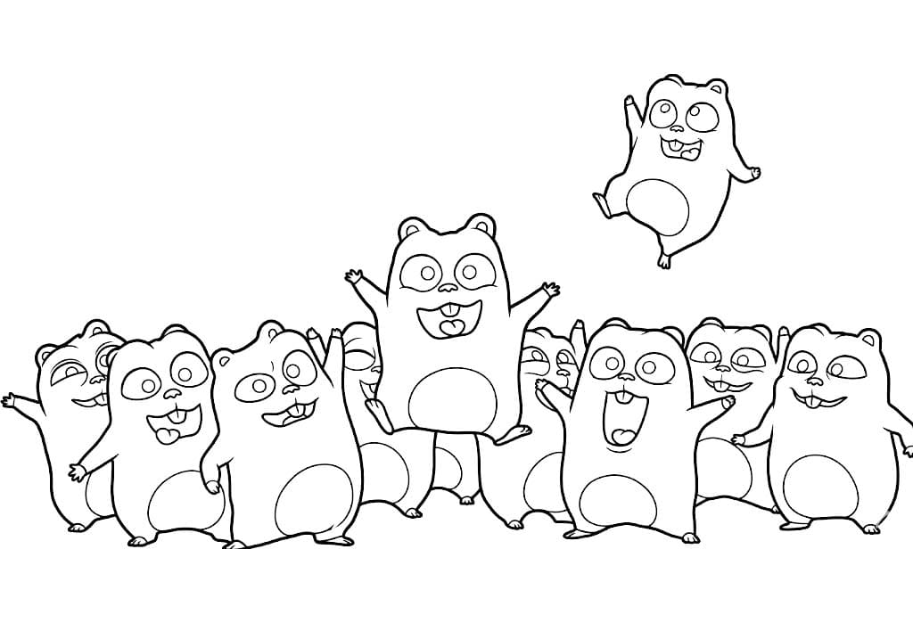 Afbeelding Grizzy en de Lemmings gratis afdrukbaar