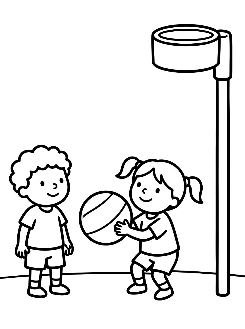 Afbeelding Korfbal afdrukbaar