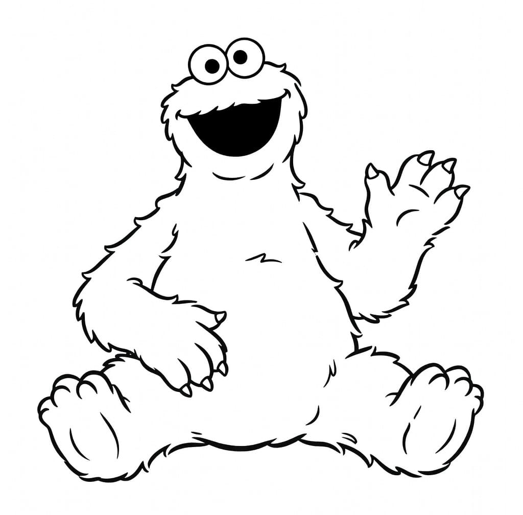 Koekiemonster afdrukbaar eenvoudig