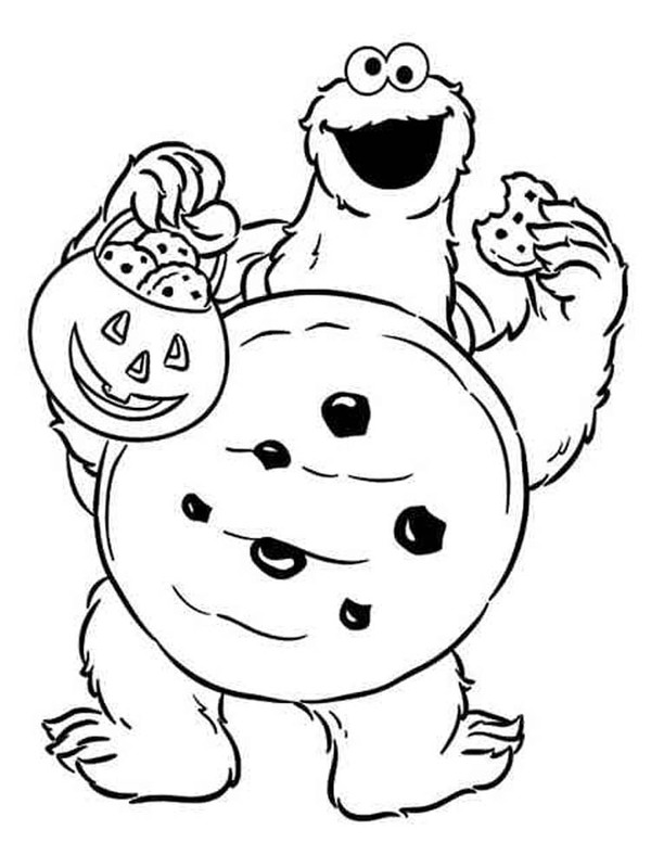 Koekiemonster gratis afdrukbaar basis