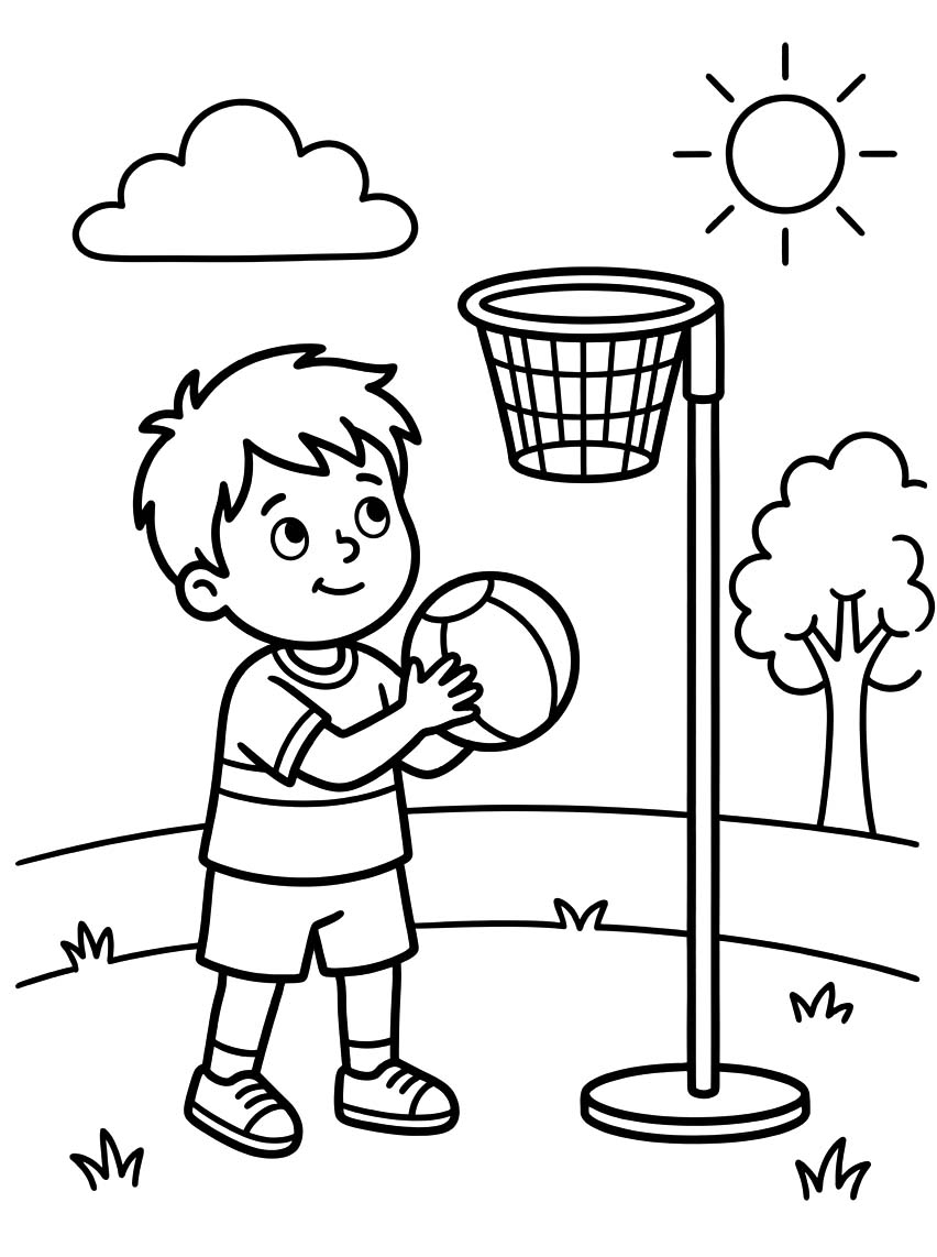 Korfbal afdrukbaar basis