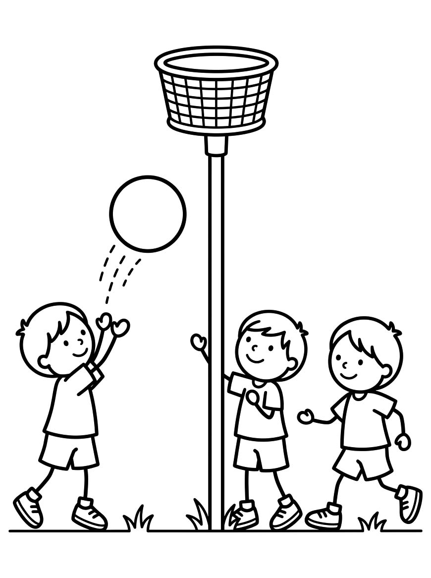 Korfbal afdrukbaar simpel