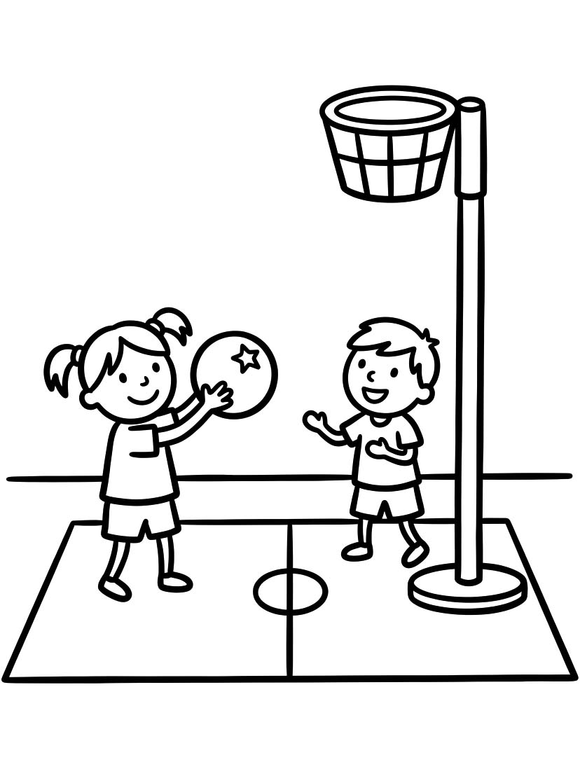 Korfbal gratis afdrukbaar