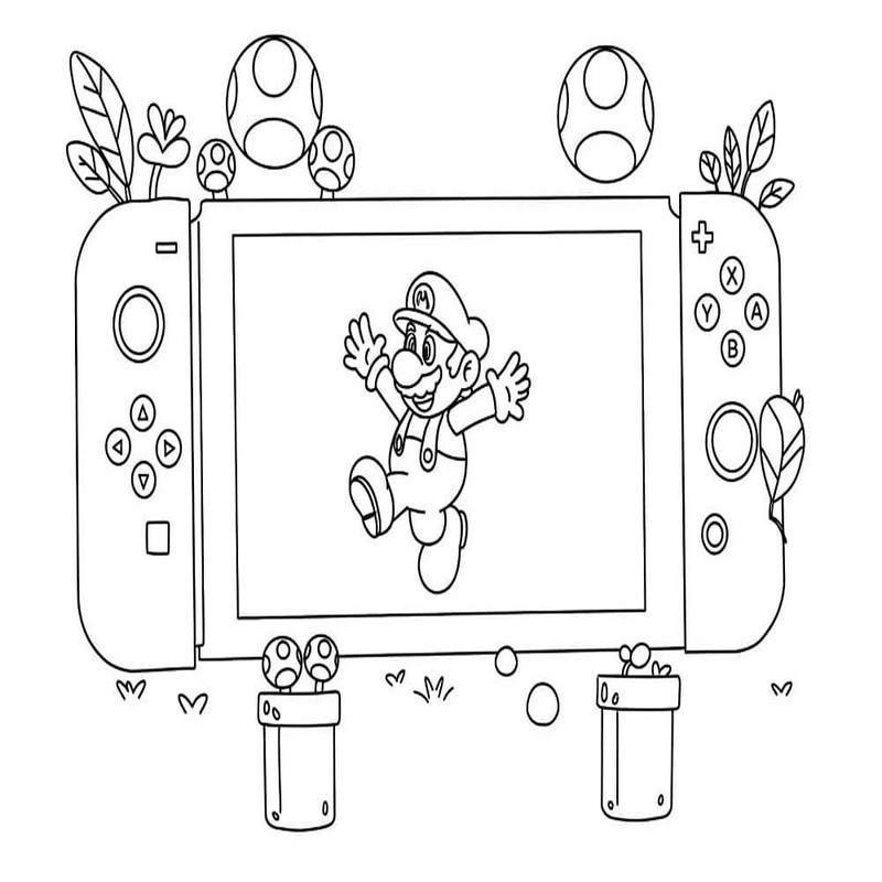 Nintendo Switch gratis afdrukbaar basis
