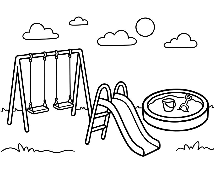 Speeltuin afdrukbaar voor kinderen