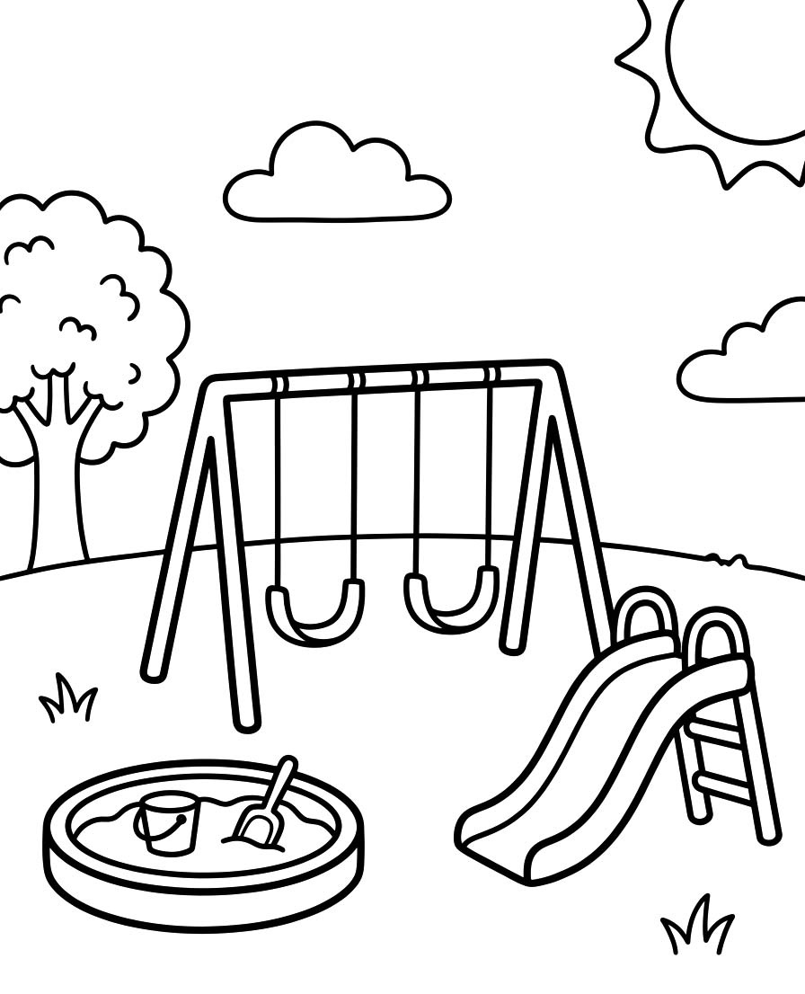 Speeltuin gratis afdrukbaar eenvoudig
