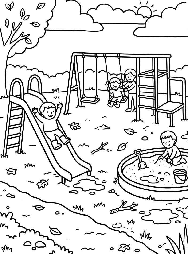 Speeltuin gratis afdrukbaar