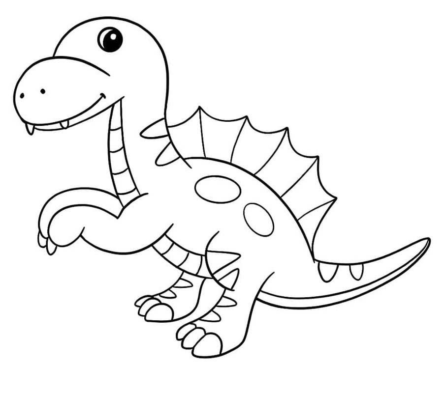 Spinosaurus gratis afdrukbaar basis