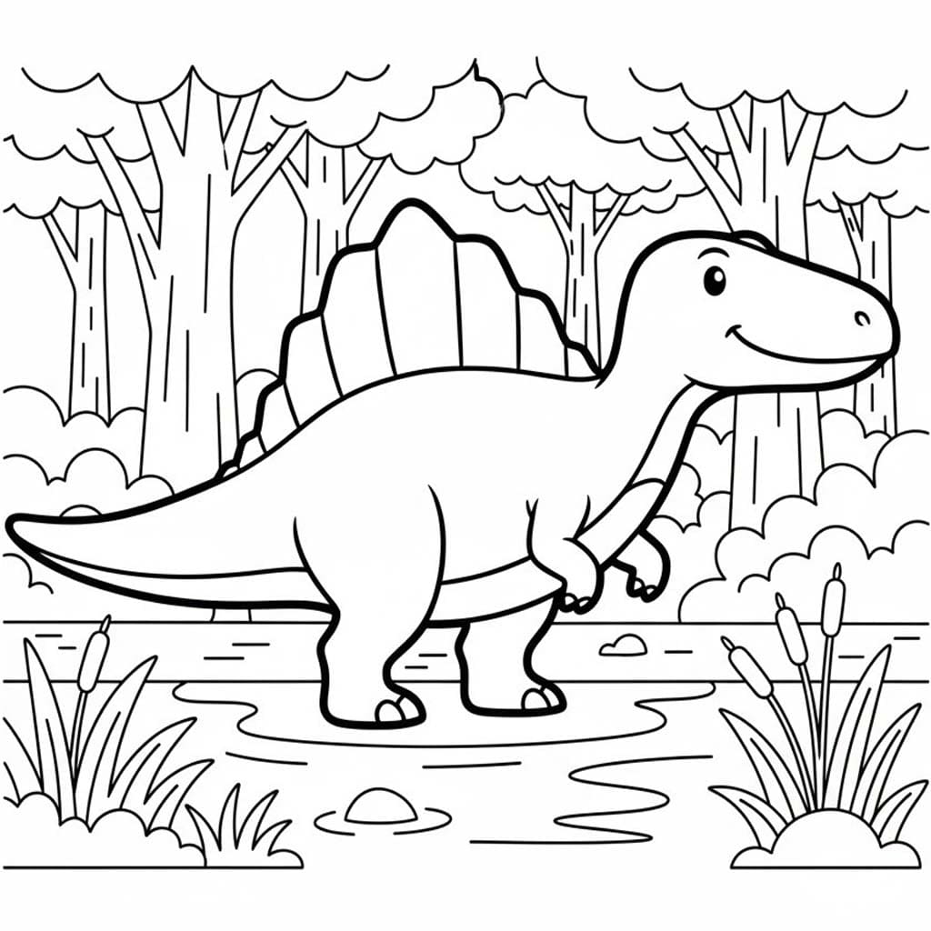 Spinosaurus gratis afdrukbaar eenvoudig