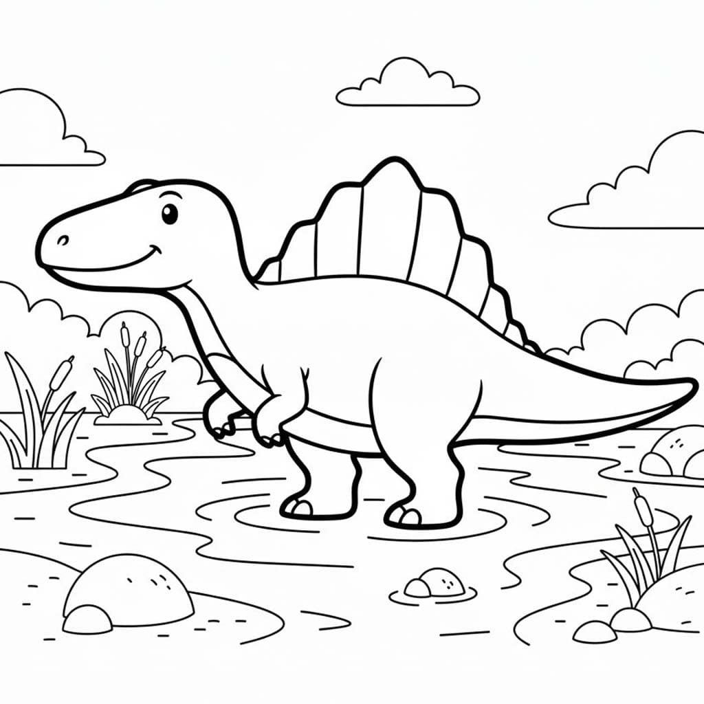 Spinosaurus gratis afdrukbaar