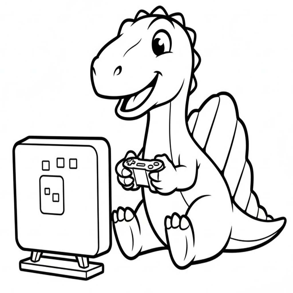 Spinosaurus gratis afdrukbaar simpel