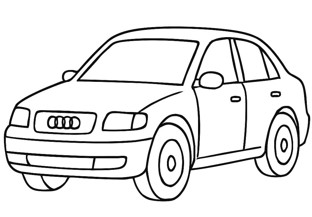 Tekenen Audi afdrukbaar basis