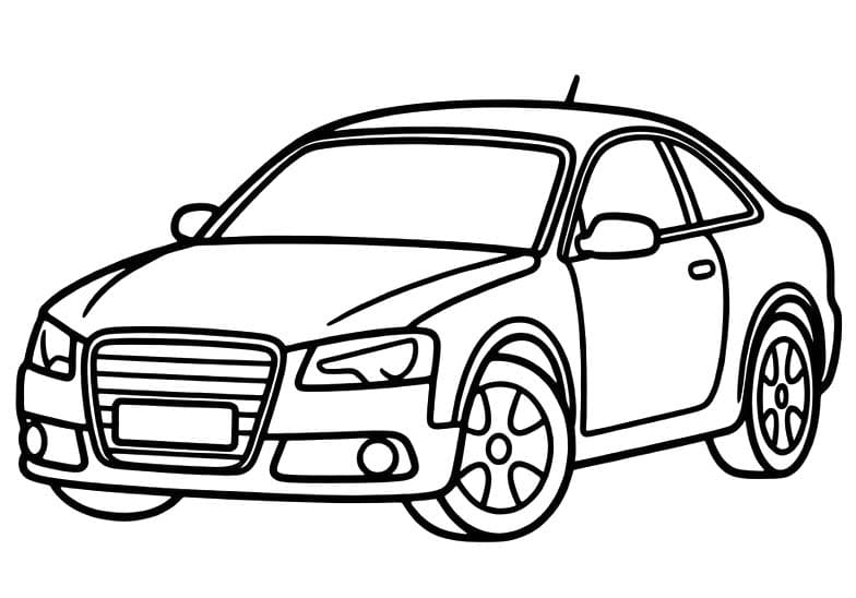 Tekenen Audi afdrukbaar eenvoudig