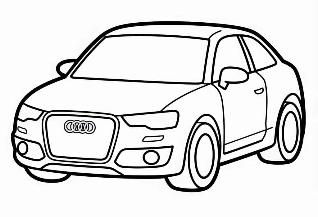 Tekenen Audi afdrukbaar
