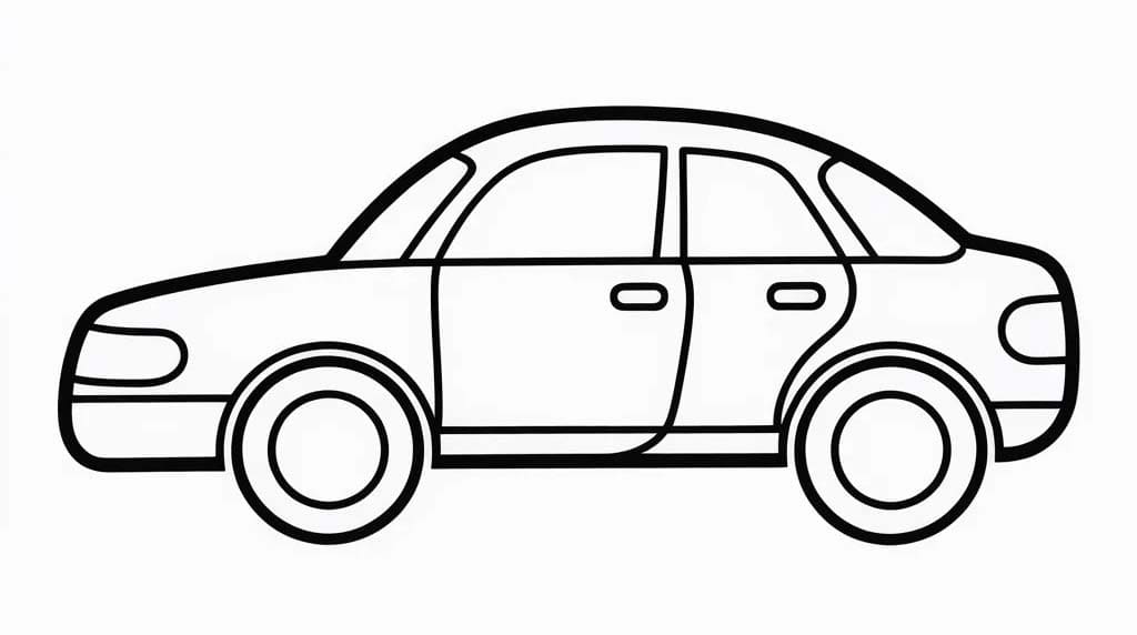 Tekenen Audi afdrukbaar voor kinderen