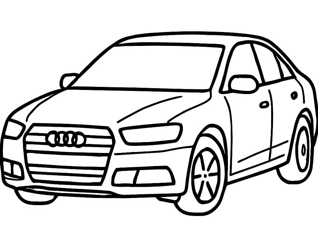 Tekenen Audi gratis afdrukbaar basis