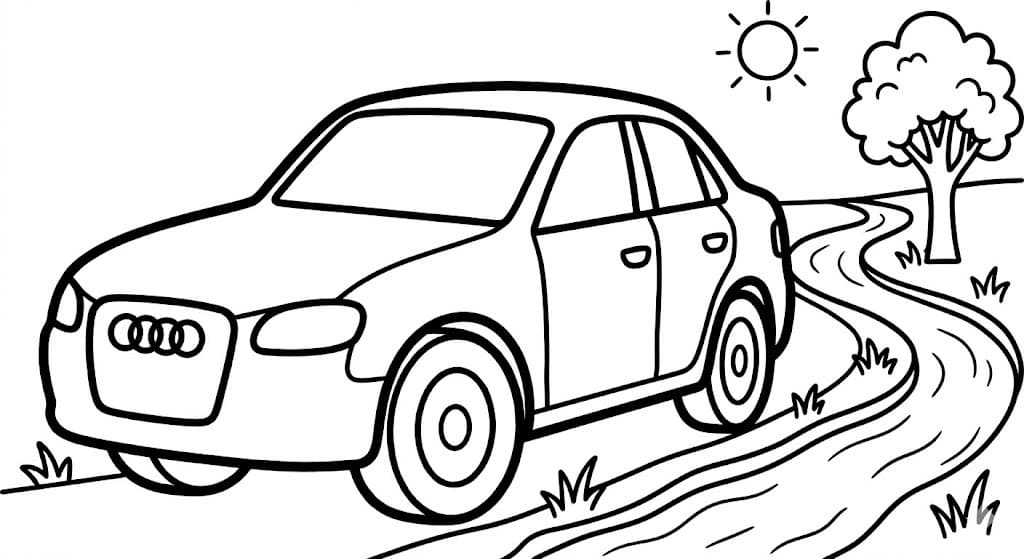 Tekenen Audi gratis simpel