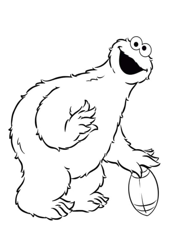 Tekenen Koekiemonster afdrukbaar eenvoudig