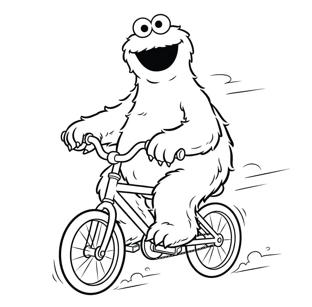 Tekenen Koekiemonster eenvoudig