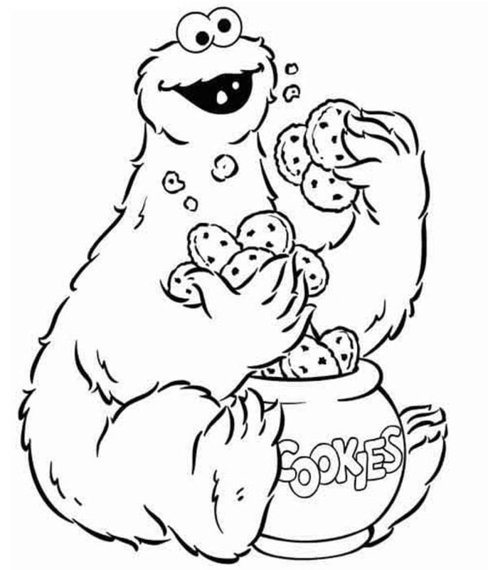 Tekenen Koekiemonster voor kinderen