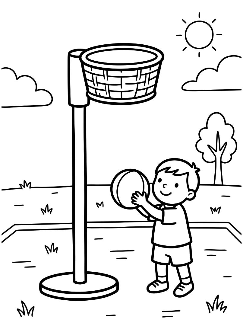 Tekenen Korfbal eenvoudig