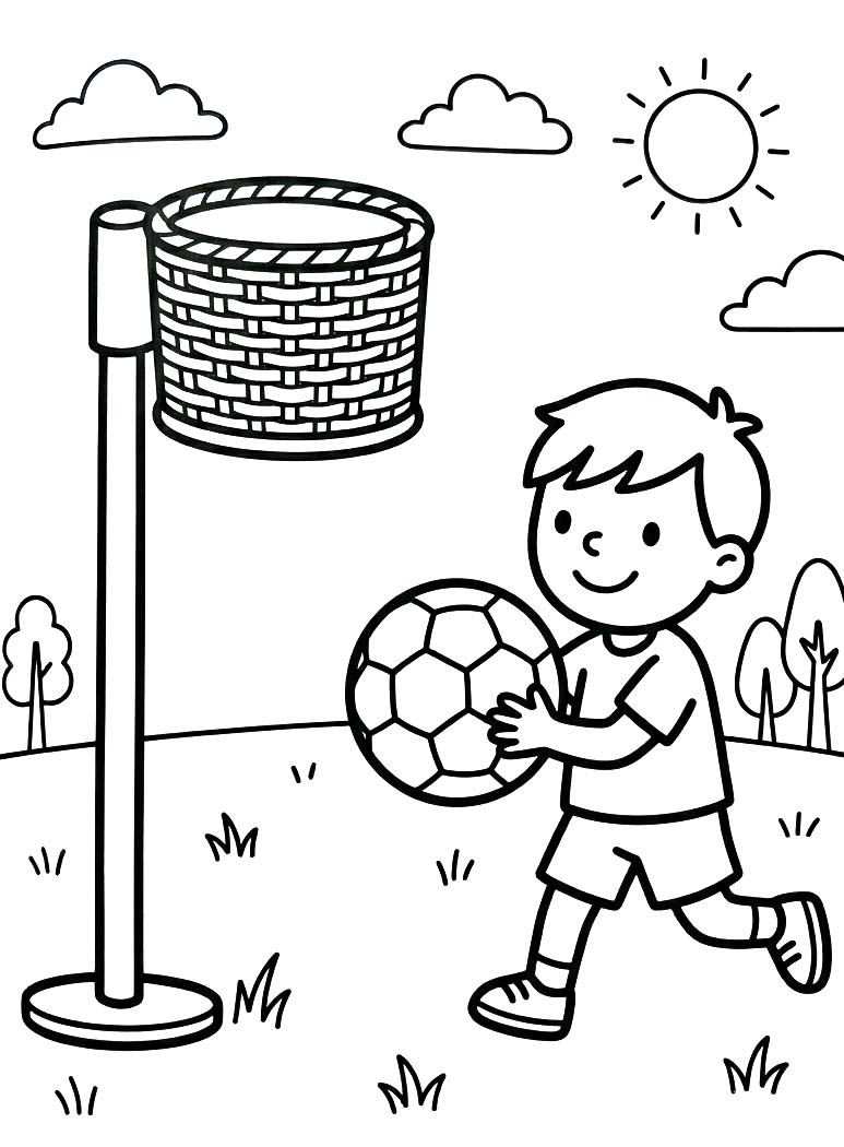 Tekenen Korfbal gratis