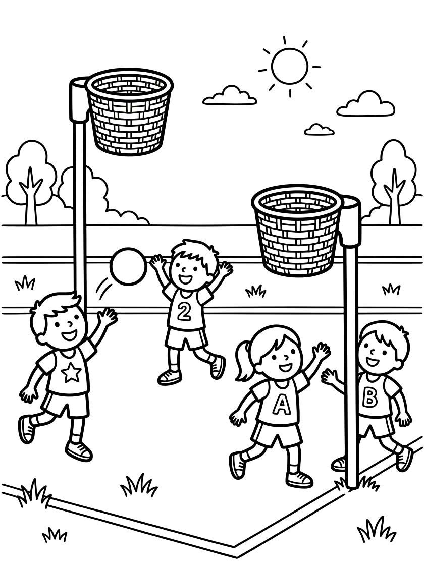 Tekenen Korfbal simpel