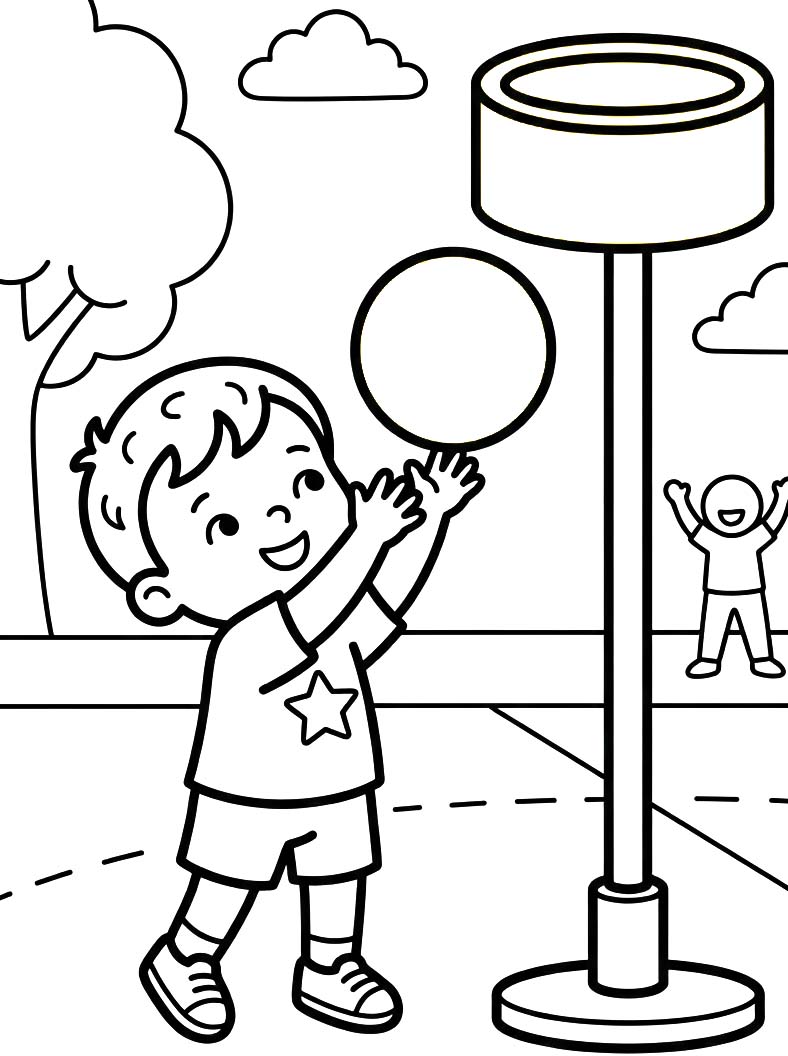 Tekenen Korfbal voor kinderen