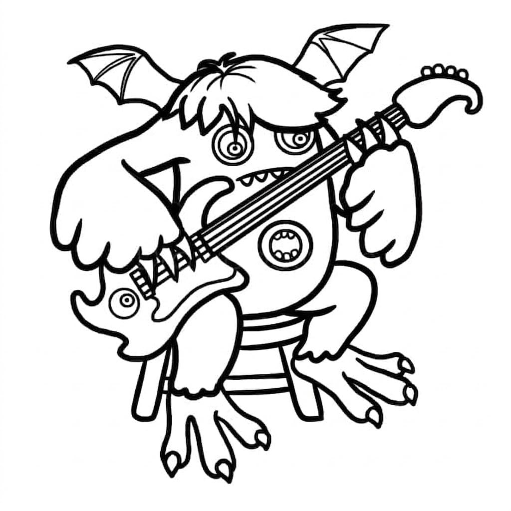 Tekenen My Singing Monsters afdrukbaar simpel