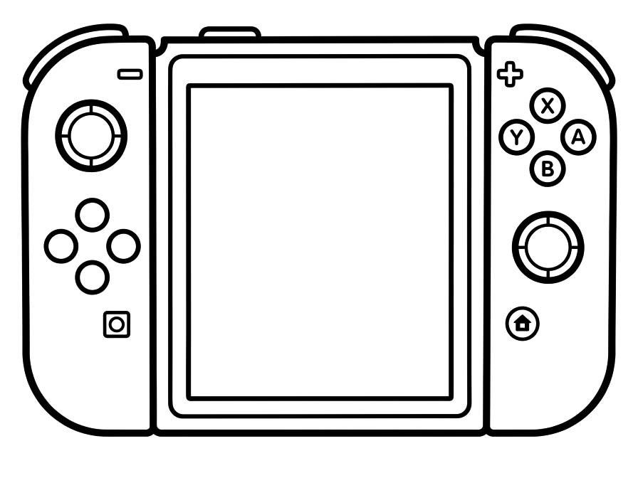 Tekenen Nintendo Switch gratis simpel