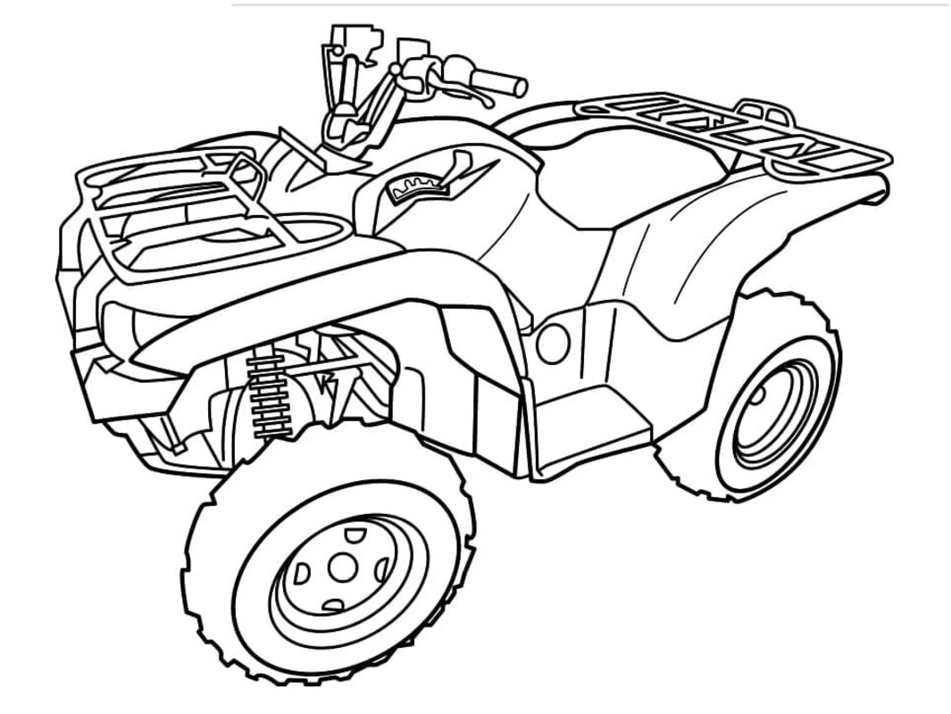 Tekenen Quad afdrukbaar basis