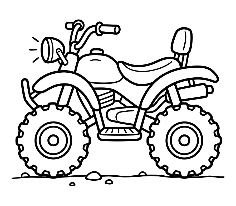 Tekenen Quad afdrukbaar eenvoudig