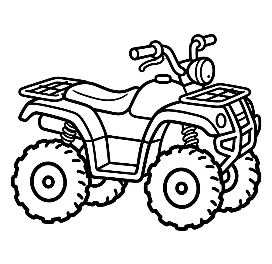Tekenen Quad afdrukbaar simpel