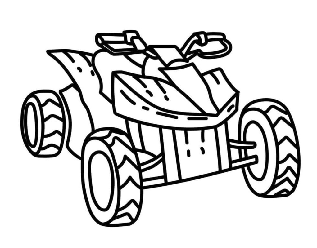 Tekenen Quad gratis afdrukbaar basis