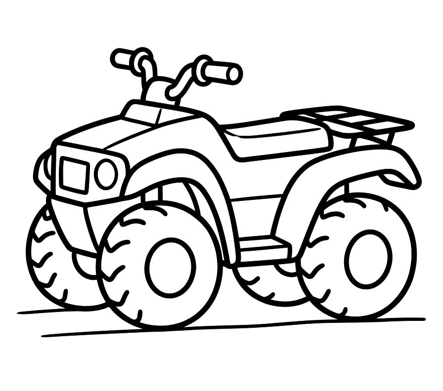 Tekenen Quad gratis afdrukbaar simpel
