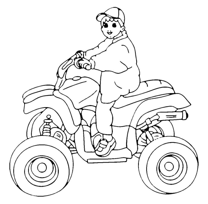 Tekenen Quad gratis voor kinderen