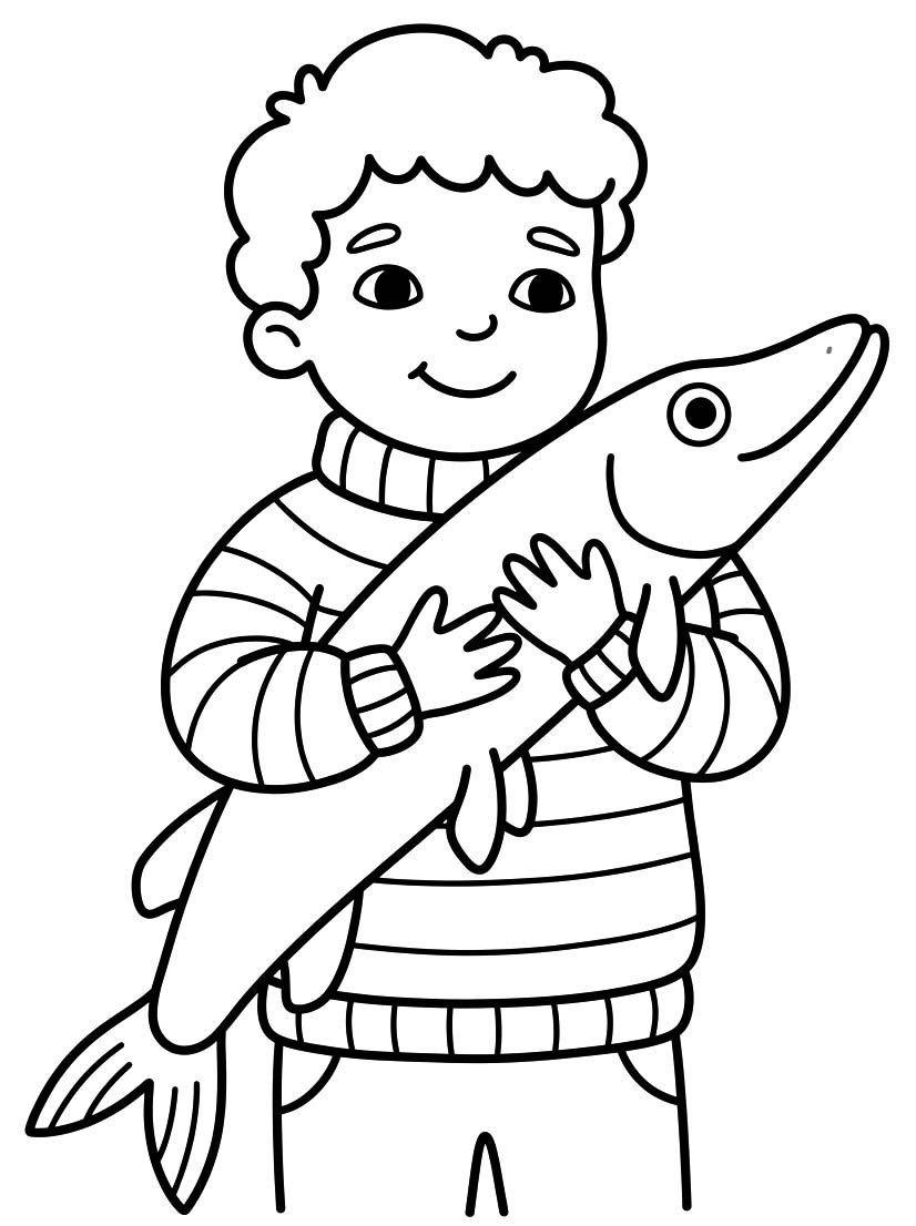 Tekenen Snoek voor kinderen