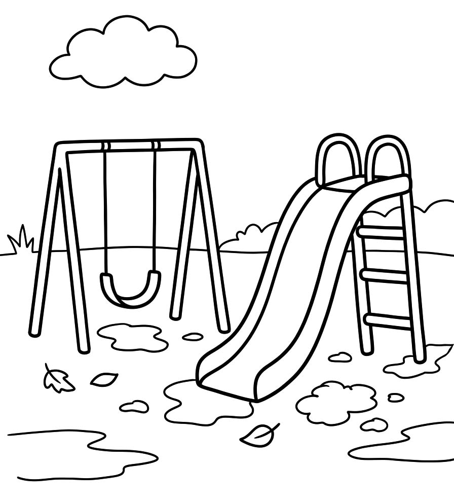 Tekenen Speeltuin afdrukbaar