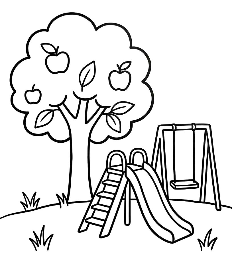 Tekenen Speeltuin gratis afdrukbaar