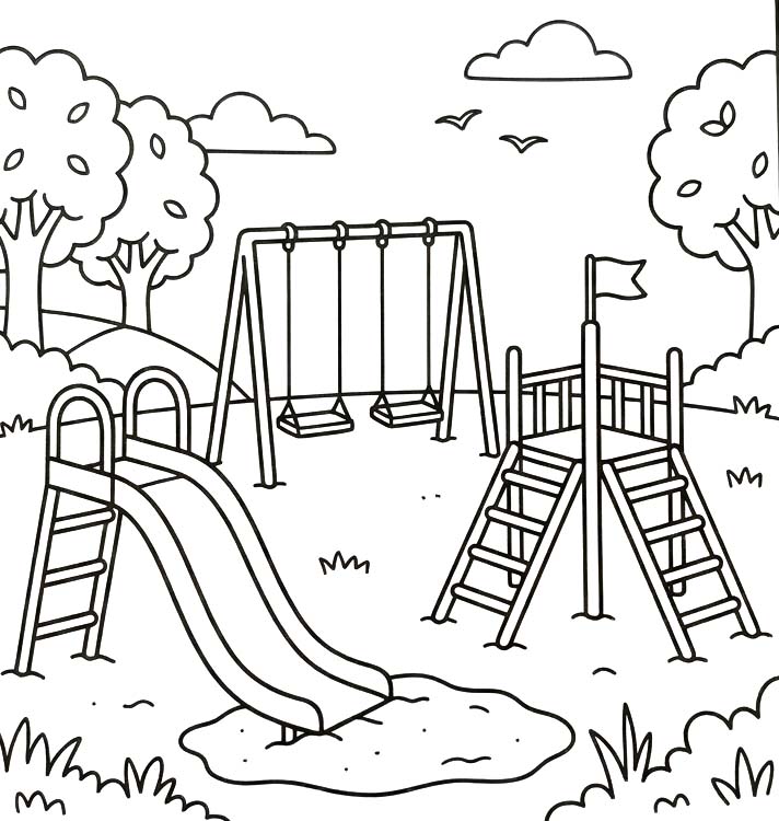 Tekenen Speeltuin voor kinderen